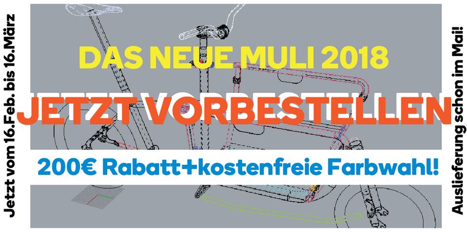 Große muli Vorbestellaktion bis 16. März bei Kultrad Berlin: bis zu 350 Euro Rabatt